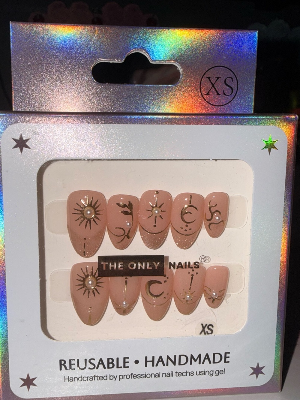 The Only Nails Reusable Handmade Nude Sun & Moon Gel Press-On Set